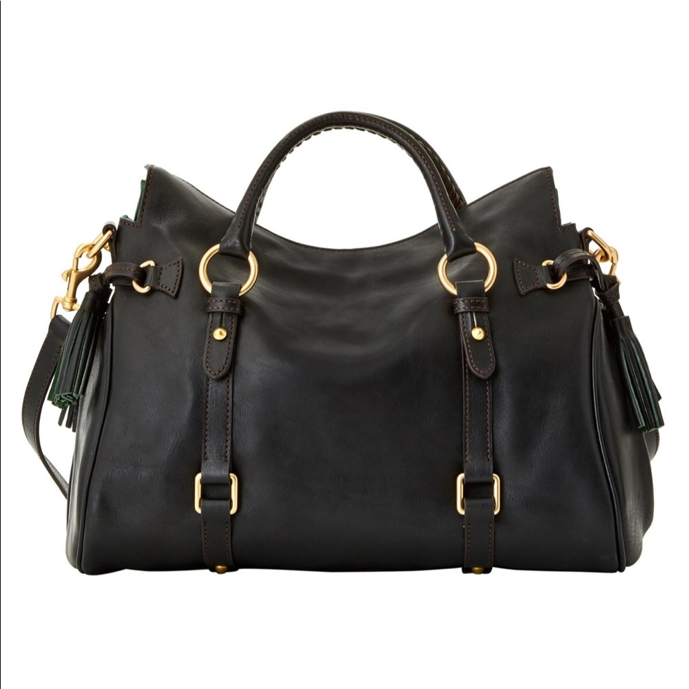 Dooney and Bourke Black Florentine Medium Satchel